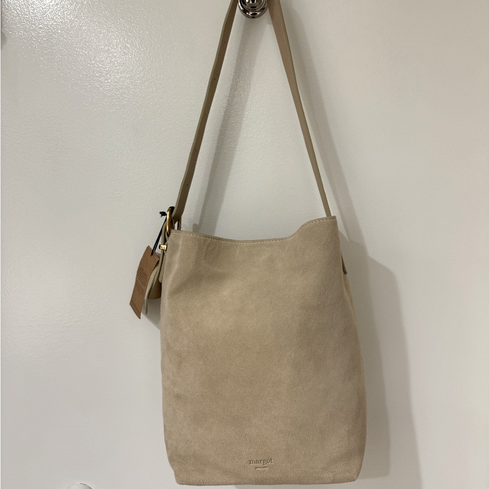 Margot New York Kaye Suede Bucket Bag